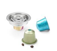 Vertuoline - Adattatore riutilizzabile per capsule di caffè NS Pod Vertuo Pop Next,Convertitore per capsule di caffè in acciaio inossidabile compatibile con Delonghi ENV135 VertuoLine GCA1 (80 ml)