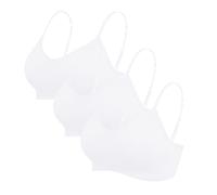Vertvie - Reggiseno sportivo da donna, 2/3/4 pezzi, senza ferretto, imbottito senza cuciture, reggiseno a basso supporto 3 bianco. XS