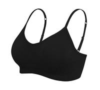 Vertvie - Reggiseno sportivo da donna, 2/3/4 pezzi, senza ferretto, imbottito senza cuciture, reggiseno a basso supporto Nero S
