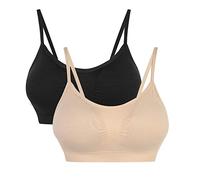 Vertvie - Reggiseno Sportivo da Donna, Imbottito, Push-up, Senza Cuciture
