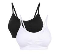 Vertvie - Reggiseno Sportivo da Donna, Imbottito, Push-up, Senza Cuciture