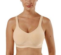 Vertvie Reggiseno Sportivo Donna 1/2/3 Set Basic Senza Ferretto Senza Cuciture Imbottite Yoga Running Reggiseno Top(A-Pelle,XL)