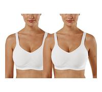 Vertvie Reggiseno Sportivo Donna 1/2/3 Set Basic Senza Ferretto Senza Cuciture Imbottite Yoga Running Reggiseno Top(B-2*Bianca,M)