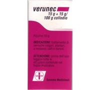 Verunec 15 g + 15 g/100 g Collodio 180 ml Soluzione