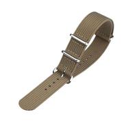 Veruying 16/18/19/20/22/24mm Cinturino in nylon monopezzo impermeabile, Marrone chiaro, 19mm