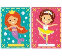 Vervaco 0157765 - Schede in Cartone per Bambini Decorati con Fili di Cotone e ago, Cotone, Bianco, 18,5 x 26 x 0,3 cm