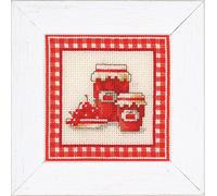 Vervaco 45.363 - Kit Punto Croce, Disegno di vasetti di marmellata