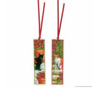 Vervaco Bookmark punto croce set "Cats set of 2", schema di conteggio