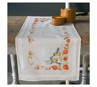 VERVACO Centrotavola Prestampato Topi con UVA Spina Ricamo Biancheria da Tavola Set Fai da Te Size Kit Hobby Creativi Adulti Casa Decor Embroidery Runner Tette e alkeniche, Multicolor, 40 x 100 cm