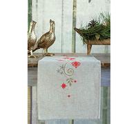 VERVACO Centrotavola Punto Croce Con Tela Aida NATALE Biancheria Da Tavola Set Fai Da Te Creativo Punto Croce Contato Kit 29 x 102 cm Hobby Creativi Adulti Casa Decor Cross Stitch Runner