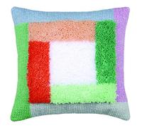 Vervaco Cuscino: col Blocks, Acrilico Poliestere Cotone, Multi, ca. 40 x 40 cm / 16" x 16"