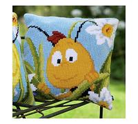 Vervaco Cuscino per Punto Croce, Motivo: Willy in Erba, Cotone, Multicolore, 40.0 x 40.0 x 0.3 cm