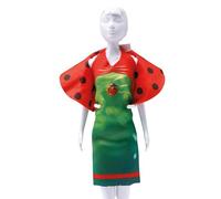 VERVACO Dress Your Doll Kit di Cucito Fai da Te Design di Tessuti per La Moda Dolly Coccinella Kit per Imparare a Cucire di Design di Moda per Ragazze per Bambola da 29 cm Stoffe per Cucito Creativo