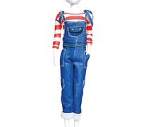 VERVACO DRESS YOUR DOLL Kit Di Cucito Fai Da Te Design Di Tessuti Per La Moda Jeans Tilly Kit Per Imparare a Cucire Di Design Di Moda Per Ragazze Per Bambola Da 29 cm Stoffe Per Cucito Creativo