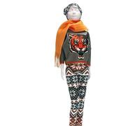 Vervaco Kathy Tiger Dress Your Doll Outfit Making Set, Multicolore
