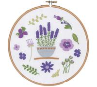 Vervaco - Kit con Stick Cornice Lavanda, Stick Immagine Uguali, Cotone, Multicolore, 20 x 20 x 0,3 cm