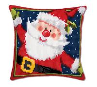 VERVACO Kit Cuscino Punto Croce BABBO NATALE Set Ricamo Principianti Cuscini Gobelin Decorativi ca. 40 x 40 cm Accessori Per Lavoretti Creativi DIY Casa Decor Hobby Adulti Cross Stitch