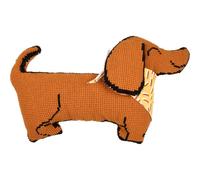 VERVACO Kit Cuscino Punto Croce Con Schienale Teckel Set Ricamo Principianti Cuscini Gobelin 70 x 37 cm Accessori Per Lavoretti Creativi DIY Casa Decor Hobby Adulti Cross Stitch