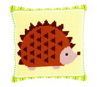 VERVACO Kit Cuscino Punto Croce Cucciolo di Riccio Set Ricamo Principianti Cuscini Gobelin Decorativi ca. 40 x 40 cm Accessori per Lavoretti Creativi DIY Casa Decor Hobby Adulti Cross Stitch