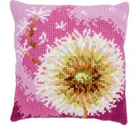 VERVACO Kit Cuscino Punto Croce FIORE DI LANA Set Ricamo Principianti Cuscini Gobelin Decorativi ca. 40 x 40 cm Accessori Per Lavoretti Creativi DIY Casa Decor Hobby Adulti Cross Stitch