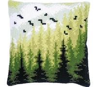 VERVACO Kit Cuscino Punto Croce FORESTA Set Ricamo Principianti Cuscini Gobelin Decorativi ca. 40 x 40 cm Accessori Per Lavoretti Creativi DIY Casa Decor Hobby Adulti Cross Stitch