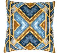 VERVACO Kit Cuscino Punto Croce GEOMETRICO Set Ricamo Principianti Cuscini Gobelin Decorativi ca. 40 x 40 cm Accessori Per Lavoretti Creativi DIY Casa Decor Hobby Adulti Cross Stitch