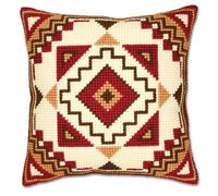 VERVACO Kit Cuscino Punto Croce Geometrico Set Ricamo Principianti Cuscini Gobelin Decorativi ca. 40 x 40 cm Accessori per Lavoretti Creativi DIY Casa Decor Hobby Adulti Cross Stitch