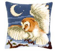 VERVACO Kit Cuscino Punto Croce Gufo Set Ricamo Principianti Cuscini Gobelin Decorativi ca. 40 x 40 cm Accessori per Lavoretti Creativi DIY Casa Decor Hobby Adulti Cross Stitch
