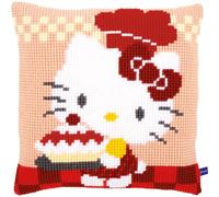 VERVACO Kit Cuscino Punto Croce Hello Kitty Set Ricamo Principianti Cuscini Gobelin Decorativi ca. 40 x 40 cm Accessori per Lavoretti Creativi DIY Casa Decor Hobby Adulti Cross Stitch