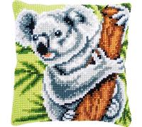 Vervaco kit punto croce stampato cuscino "Koala", 40x40cm, fai da te