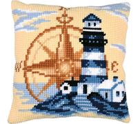 VERVACO Kit Cuscino Punto Croce MARINA Set Ricamo Principianti Cuscini Gobelin Decorativi ca. 40 x 40 cm Accessori Per Lavoretti Creativi DIY Casa Decor Hobby Adulti Cross Stitch