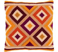 VERVACO Kit Cuscino Punto Croce MOTIVI KILIM Set Ricamo Principianti Cuscini Gobelin Decorativi ca. 40 x 40 cm Accessori Per Lavoretti Creativi DIY Casa Decor Hobby Adulti Cross Stitch