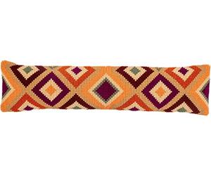 VERVACO Kit Cuscino Punto Croce MOTIVI KILIM Set Ricamo Principianti Paraspifferi Cuscino Decorativi ca. 80 x 20 cm Accessori Per Lavoretti Creativi DIY Casa Decor Hobby Adulti Cross Stitch