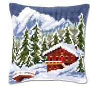 Vervaco PN-0146240 Ver - Cuscino con Kit per Punto Croce Raffigurante Un Paesaggio Invernale