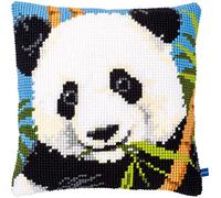 VERVACO Kit Cuscino Punto Croce PANDA Set Ricamo Principianti Cuscini Gobelin Decorativi ca. 40 x 40 cm Accessori Per Lavoretti Creativi DIY Casa Decor Hobby Adulti Cross Stitch