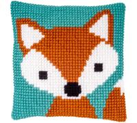 VERVACO Kit Cuscino Punto Croce PICCOLA VOLPE Set Ricamo Principianti Cuscini Gobelin Decorativi ca. 25 x 25 cm Accessori Per Lavoretti Creativi DIY Casa Decor Hobby Adulti Cross Stitch