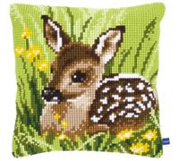 VERVACO Kit Cuscino Punto Croce Piccolo Cervo Set Ricamo Principianti Cuscini Gobelin Decorativi ca. 40 x 40 cm Accessori per Lavoretti Creativi DIY Casa Decor Hobby Adulti Cross Stitch