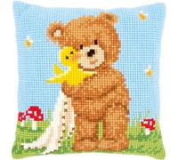 VERVACO Kit Cuscino Punto Croce POPCORN&SOUFFLÉ ALL'ANATRA Set Ricamo Principianti Cuscini Gobelin Decorativi ca. 40 x 40 cm Accessori Per Lavoretti Creativi DIY Casa Decor Hobby Adulti Cross Stitch