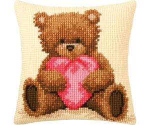 VERVACO Kit Cuscino Punto Croce Popcorn Ti Amo Set Ricamo Principianti Cuscini Gobelin Decorativi ca. 40 x 40 cm Accessori per Lavoretti Creativi DIY Casa Decor Hobby Adulti Cross Stitch