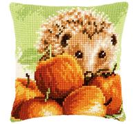 VERVACO Kit Cuscino Punto Croce Riccio con Le Mele Set Ricamo Principianti Cuscini Gobelin Decorativi ca. 40 x 40 cm Accessori per Lavoretti Creativi DIY Casa Decor Hobby Adulti Cross Stitch