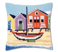 VERVACO Kit Cuscino Punto Croce sulla Costa Set Ricamo Principianti Cuscini Gobelin Decorativi ca. 40 x 40 cm Accessori per Lavoretti Creativi DIY Casa Decor Hobby Adulti Cross Stitch