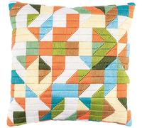 VERVACO Kit Gobelin Cuscino Set Ricamo Principianti ETNICO Mezzo Punto Lungo Kit Hobby Creativi Adulti ca. 40 x 40 cm Ricamo Punto Croce Prestampato Cuscini Decorativi Divano