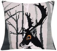 VERVACO Kit Gobelin Cuscino Set Ricamo Principianti UGO Punti Lunghi E Angolati Kit Hobby Creativi Adulti ca. 40 x 40 cm Ricamo Punto Croce Prestampato Cuscini Decorativi Divano