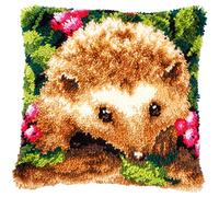 VERVACO Kit Latch Hook Cuscino RICCIO Kit Gancio Di Chiusura Tappeto ca. 40 x 40 cm Set Ricamo Principianti Casa Decorazioni Attività Creative Adulti Hobby Rilassanti Gobelin Cuscino