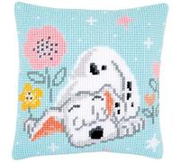 Vervaco Kit per Punto Croce Cuscino Disney Dalmata, Stick Immagine vorgezeichnet Kit per Punto Croce Cuscino, vorbeze ichnet, Cotone, Multicolore, 40 x 40 x 0,3 cm