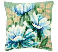 VERVACO Kit Punto Croce ANEMONI Giapponesi I Set Ricamo Principianti Cuscini Gobelin Decorativi Accessori per Lavoretti Creativi DIY Casa Decor Hobby Adulti Cross Stitch, Multicolor, ca. 40 x 40 cm