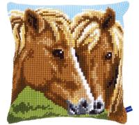 Vervaco, Punto Croce Cavalli Cuscino del Kit, Multi-Colori