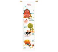 VERVACO Kit Punto Croce Contato ALLA FATTORIA Annuncio Nascita Punto Croce ca. 18 x 70 cm Regalo Personalizzato Set Fai Da Te Attività Creative Adulti Benvenuto Bambino Cross Stitch
