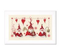 Vervaco Stickpackung Zählmuster Fröhliche Wichtel Kit per Punto Croce contato, Cotone, Multicolore, 29.0 x 17.0 x 0.30000000000000004 cm