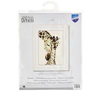 VERVACO Kit Punto Croce Contato Famiglia delle Giraffe Decorativi per Pareti ca. 19 x 28 cm Set Fai da Te Creativo Adulti Ricamo Casa Decor Arte da Parete Kit per Hobby Cross Stitch